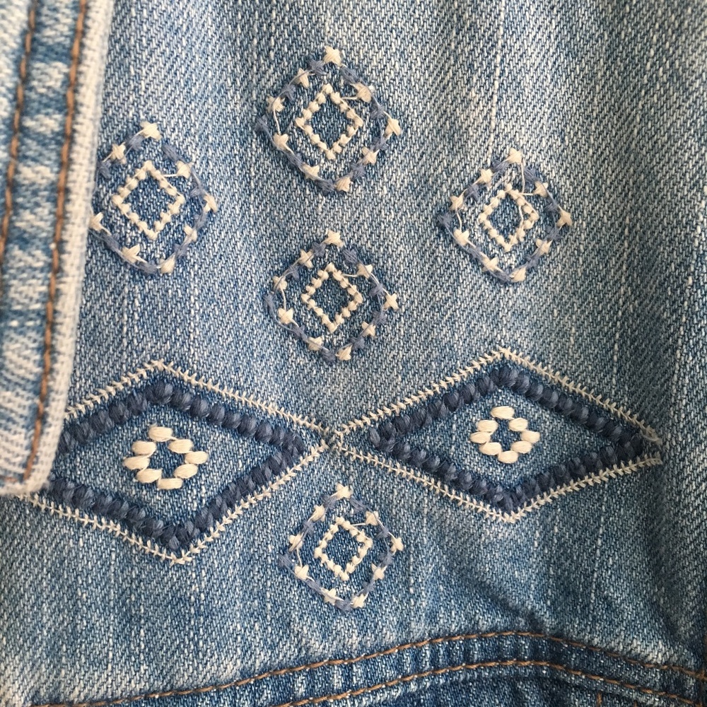 Aztec Embroidered Denim Jacket - Picture 2 of 3
